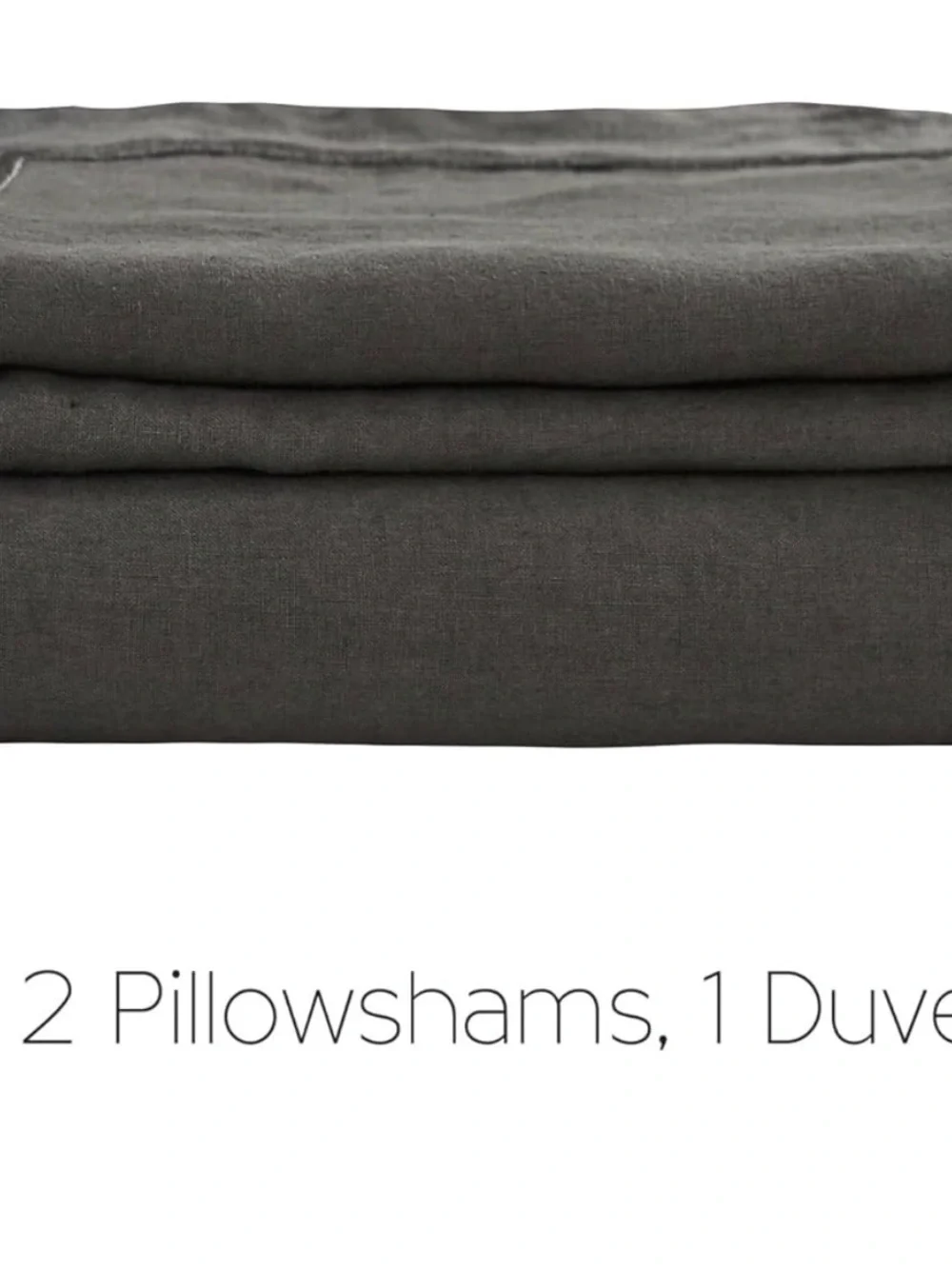Washed Charcoal Linen Duvet king size Cover Set custom made